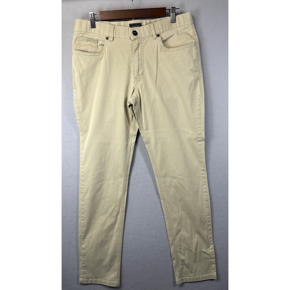 Hiltl Chino Pants Seth 41380 Casual Cotton Blend 5 Pocket Trousers Men 33x32 EUC - Picture 2 of 13